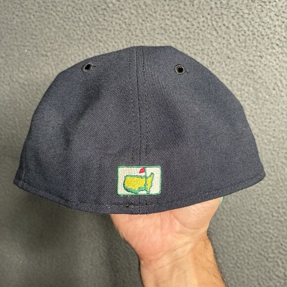 2001 Augusta National Members Fitted Hat Sz 7 3/8 New Era 5950 Green Bill/ Navy - Picture 4 of 12